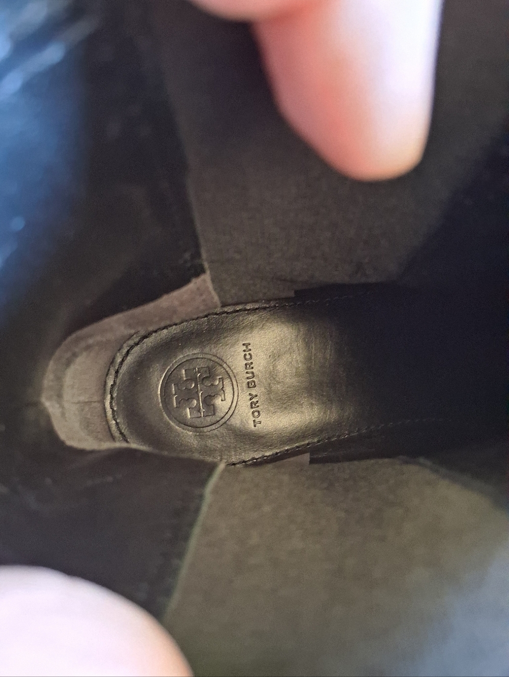 Tory Burch Wyatt Leather Ankle Boots Black Size 7.5 - Picture 7 of 9